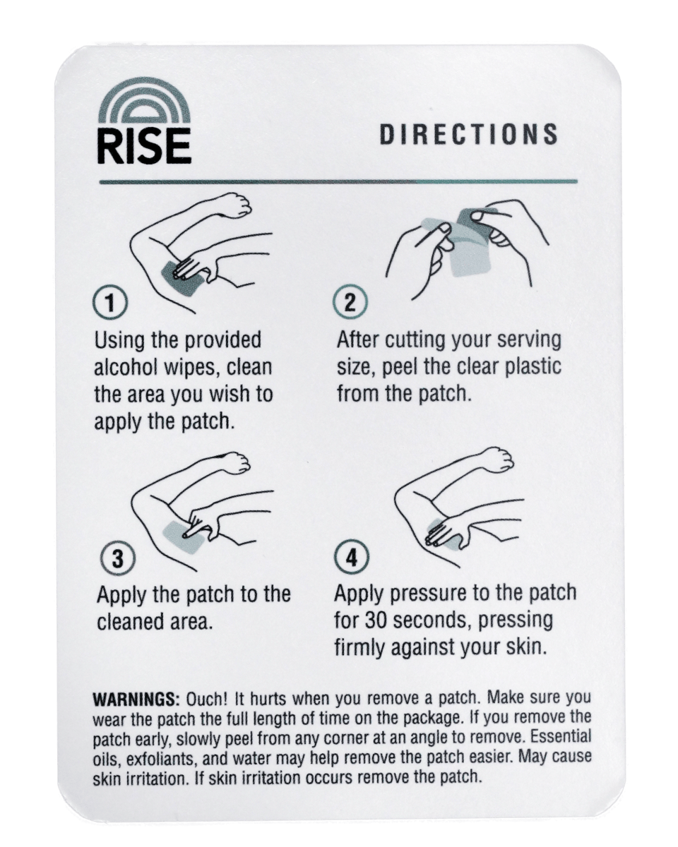 RISE - RISE - Transdermal Patch – RSO – 50mg TAC - 1