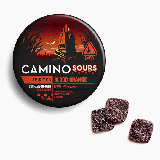 Camino - Spirited | Blood Orange Sours Gummies | 100mg | 10ct | 10mg/ea - 1