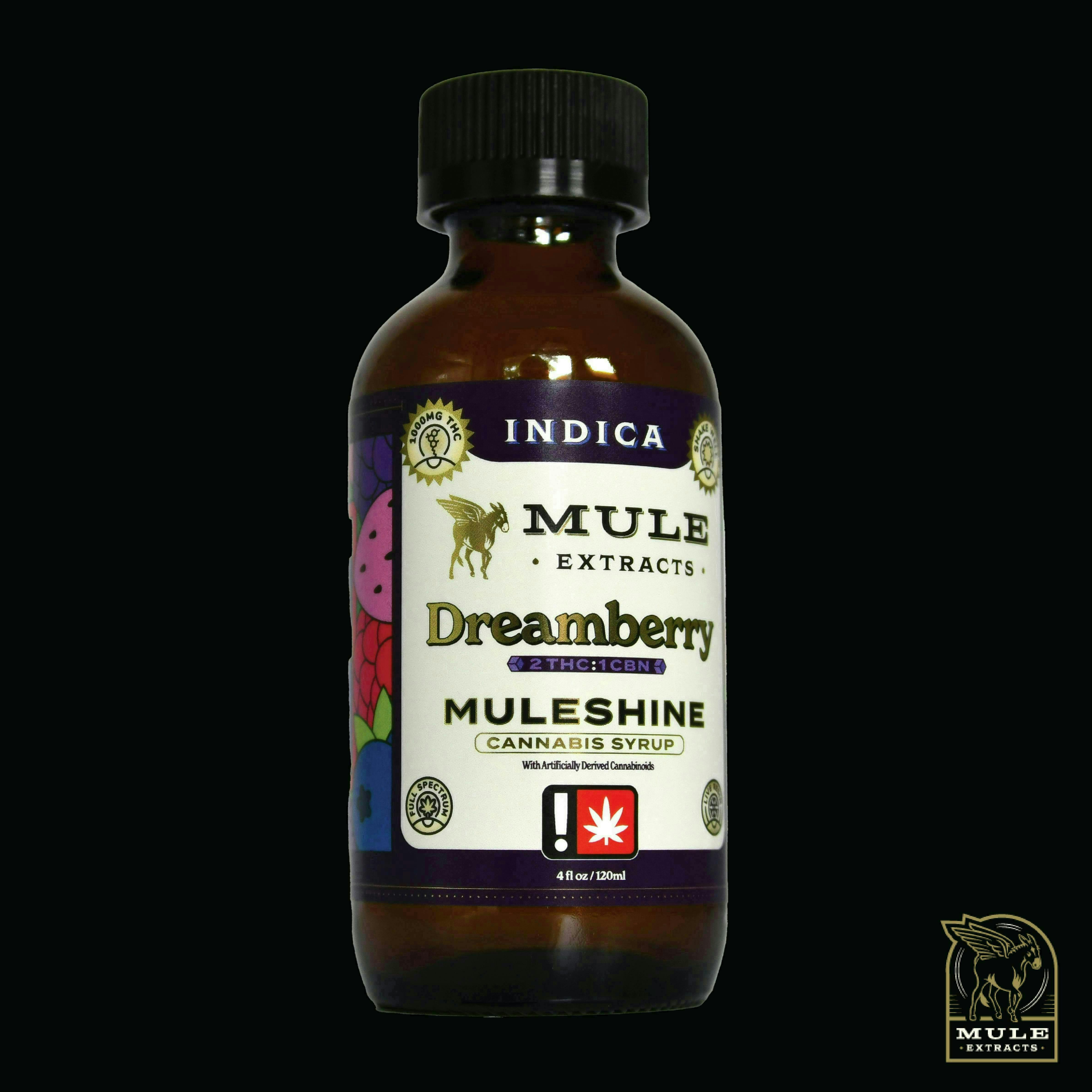 Mule Extracts - Dreamberry Muleshine | Infused Syrup | 1000mg THC:500mg CBN | 120ml - 1