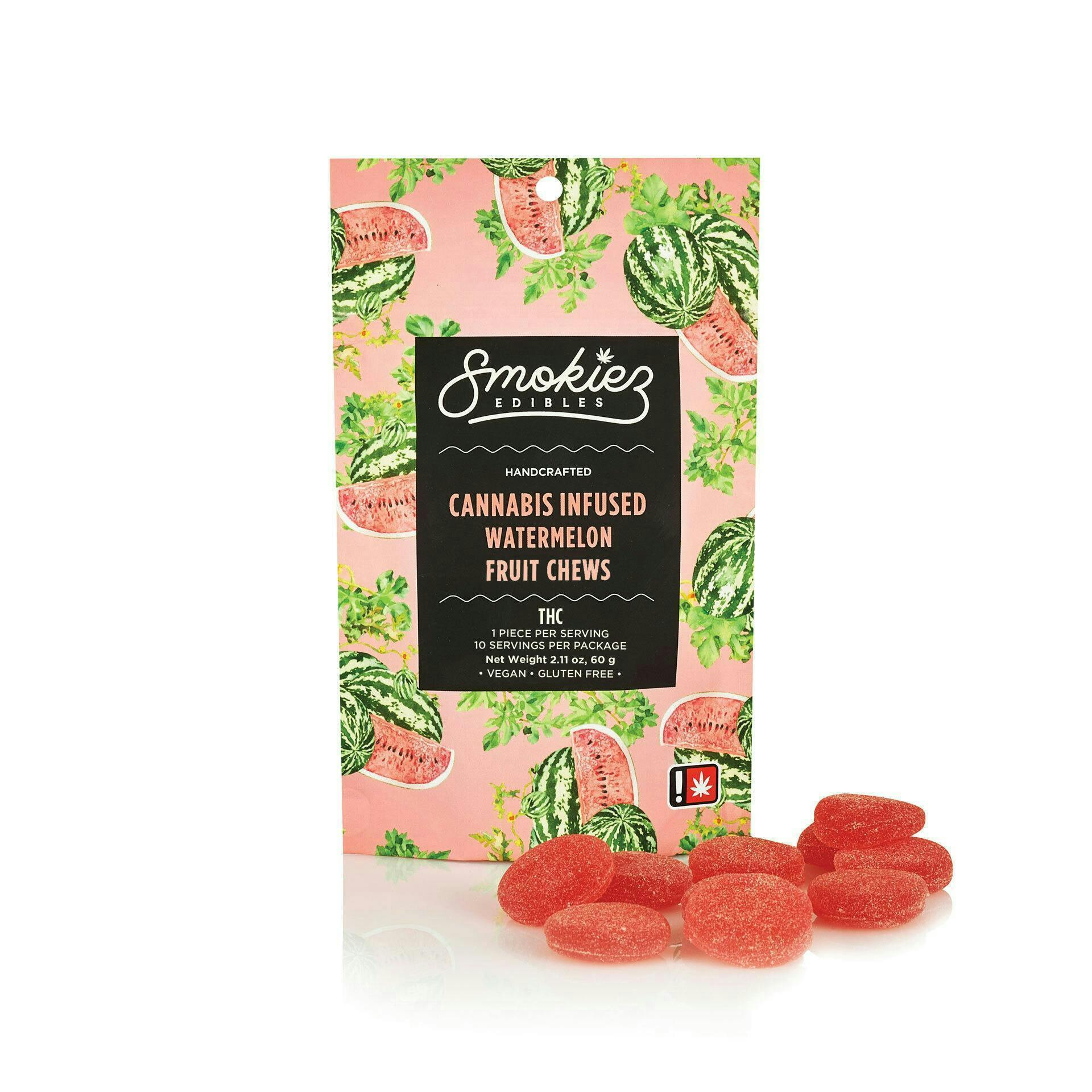 Smokiez Edibles - Watermelon Gummies | 100mg | 10ct | 10mg/ea - 1