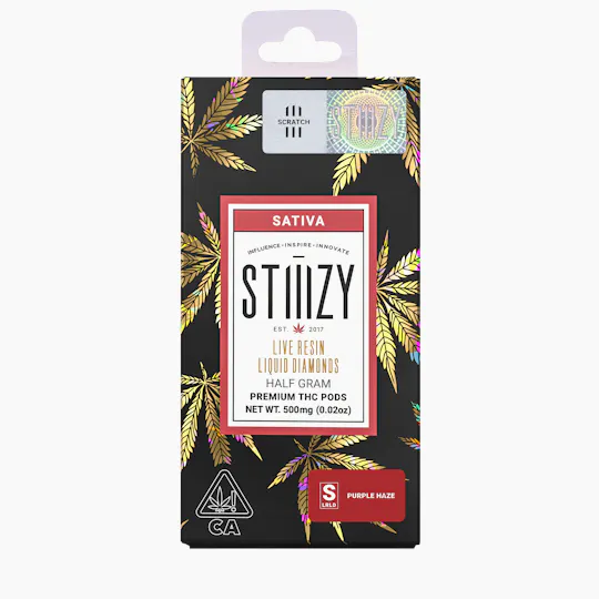 STIIIZY - Vape Cartridge - PURPLE HAZE .5G Live Resin Liquid Diamonds Pod - STIIIZY - 1