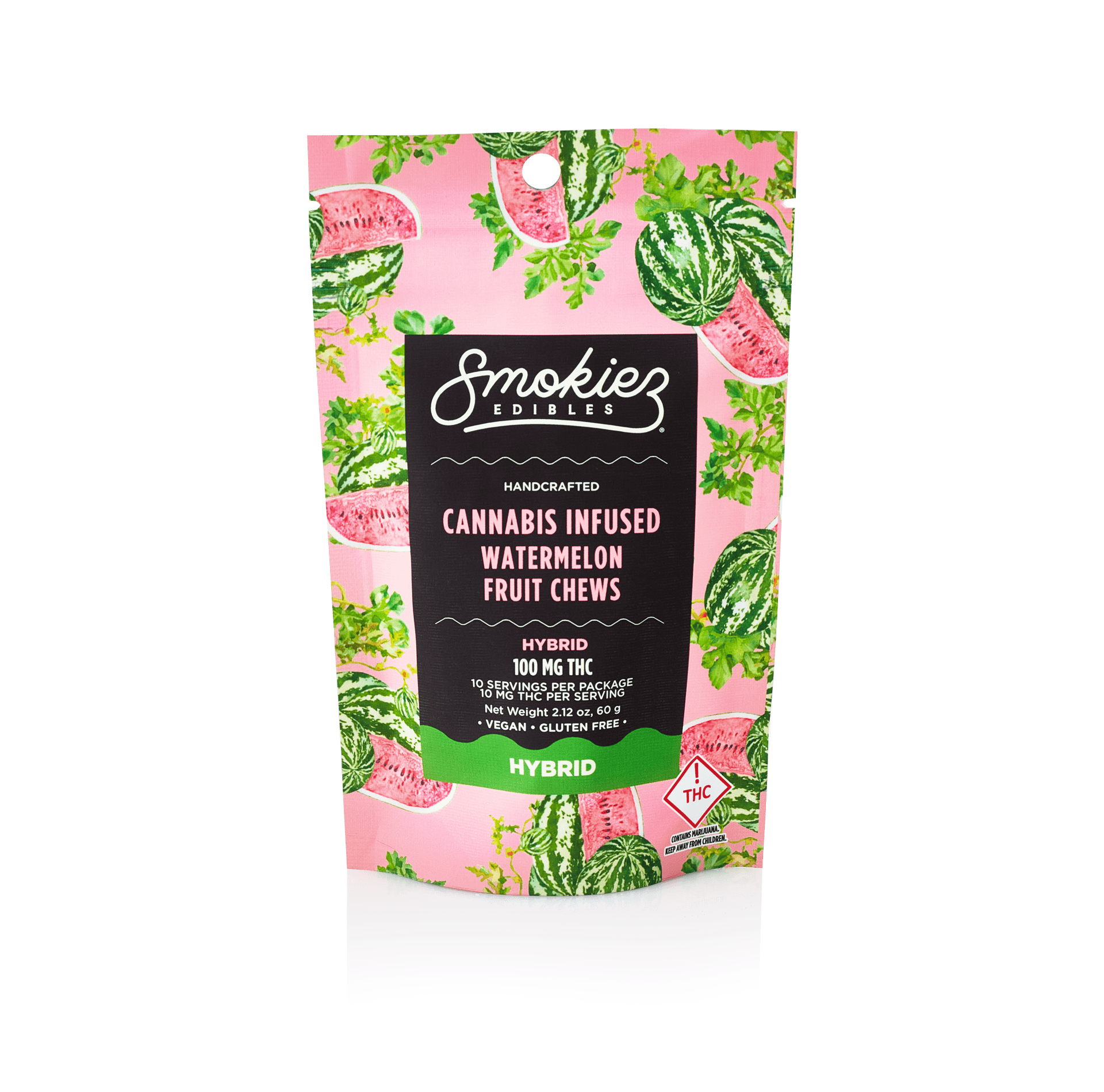 Smokiez Edibles - Watermelon Gummies | 100mg | 10ct | 10mg/ea - 1