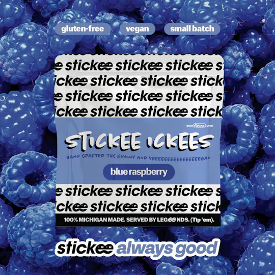 Stickee - STICKEE ICKEES | Blue Raspberry Gummies | 5ct | 40MG/each - 1