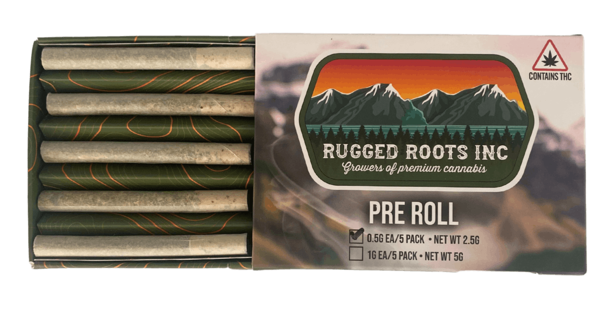 Rugged Roots - Rugged Roots - Chem 91 0.5g Pre Roll 5 Pack 2.5g - 1