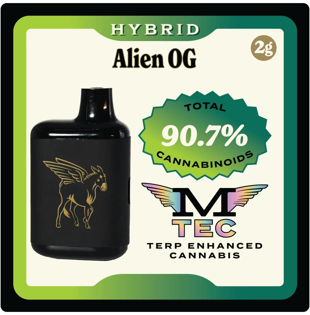 Mule Extracts - Alien OG | Dank Tank Live Resin Disposable | 2g - 1