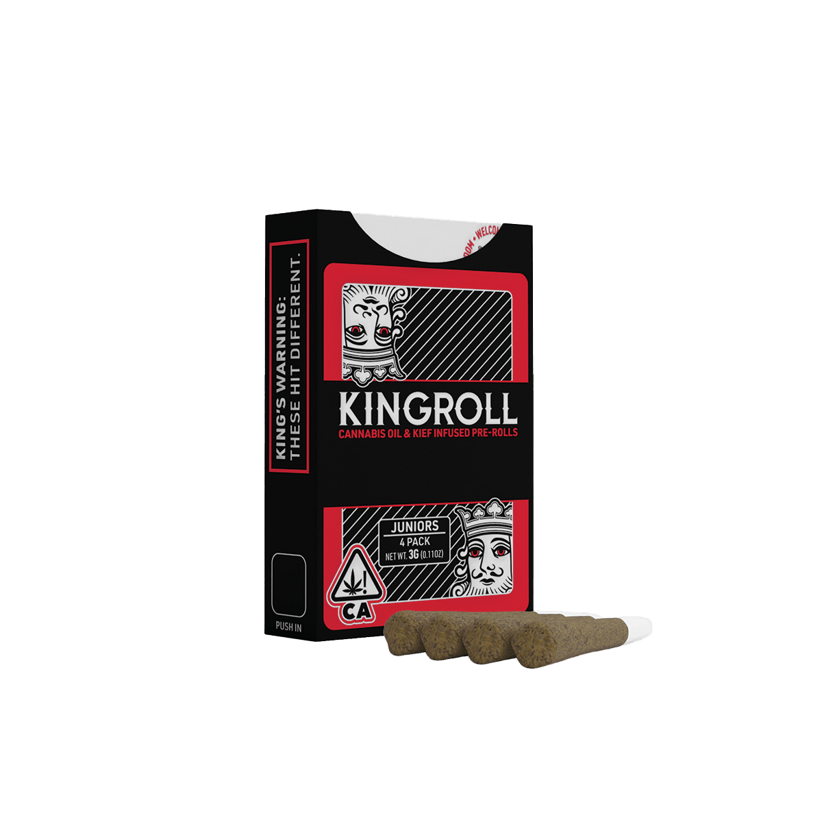 Kingroll - Modified Grapes x Blackberry Kush | Infused Joints | 0.75g each | 4pk - 1