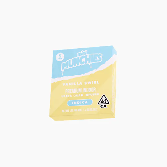 Munchies - Vanilla Swirl Munchies 0.5g Mini Infused Pre-Rolls Pack of 5 - 1