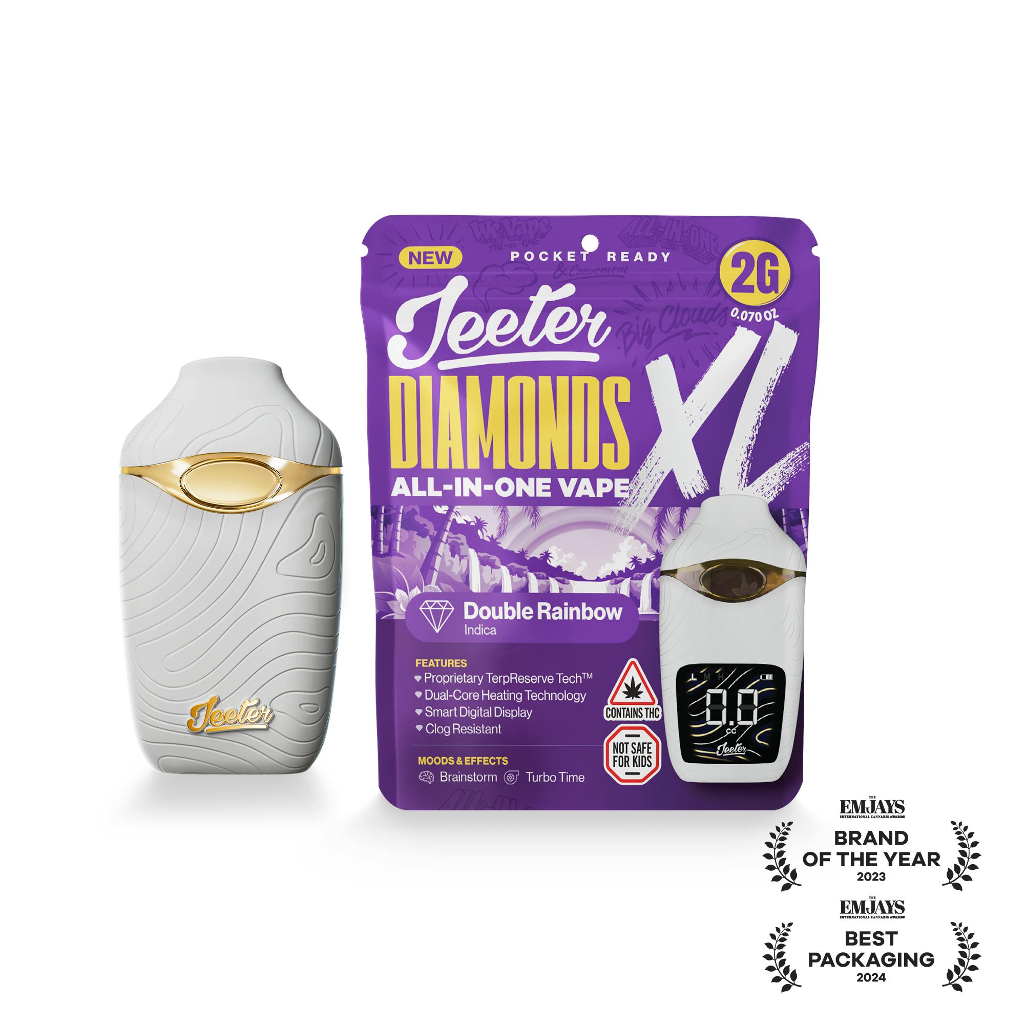 Jeeter - Jeeter | Double Rainbow | Diamonds XL 2G All-In-One Vape - 1