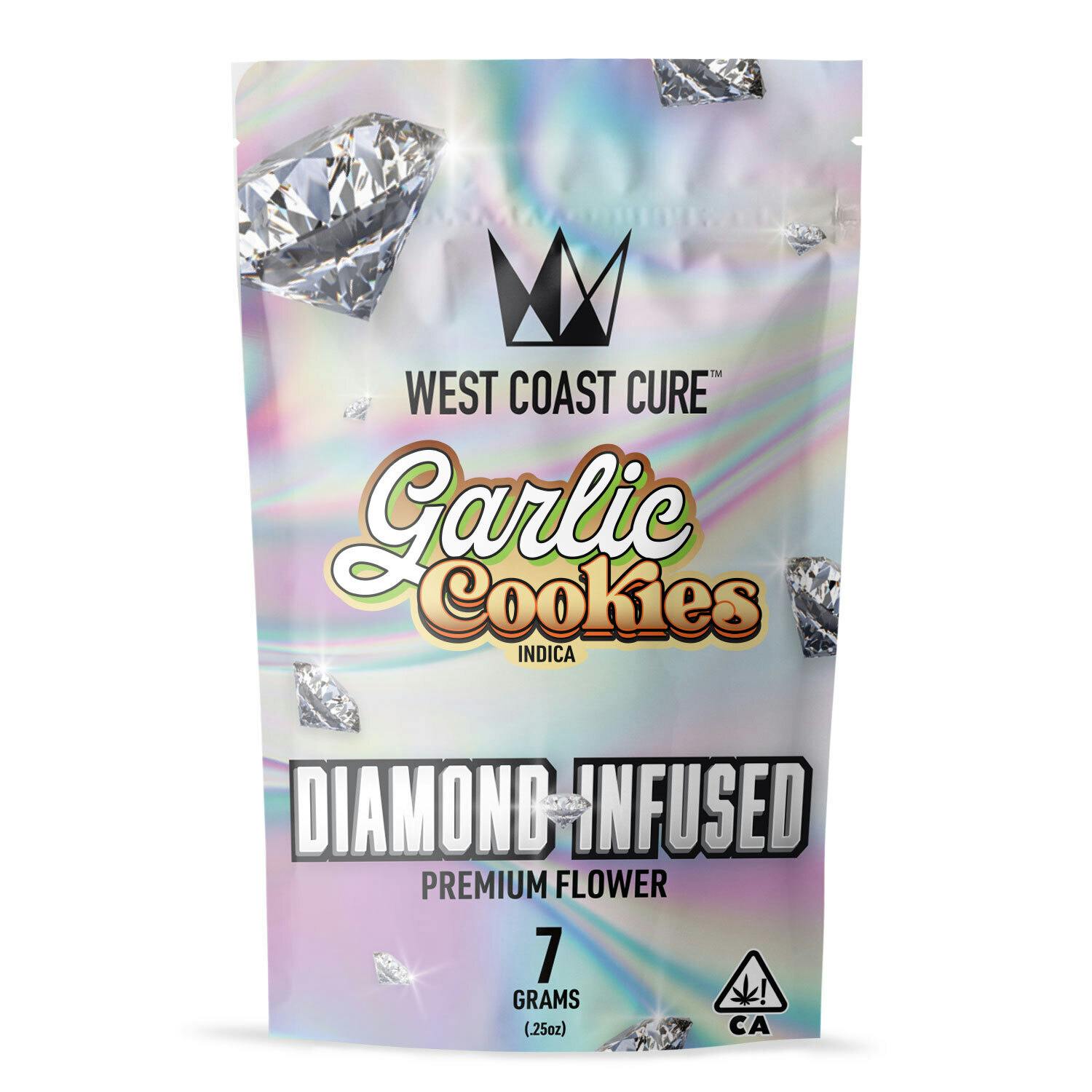 West Coast Cure - Garlic Cookies - 7G Diamond Infused Premium Flower - 1