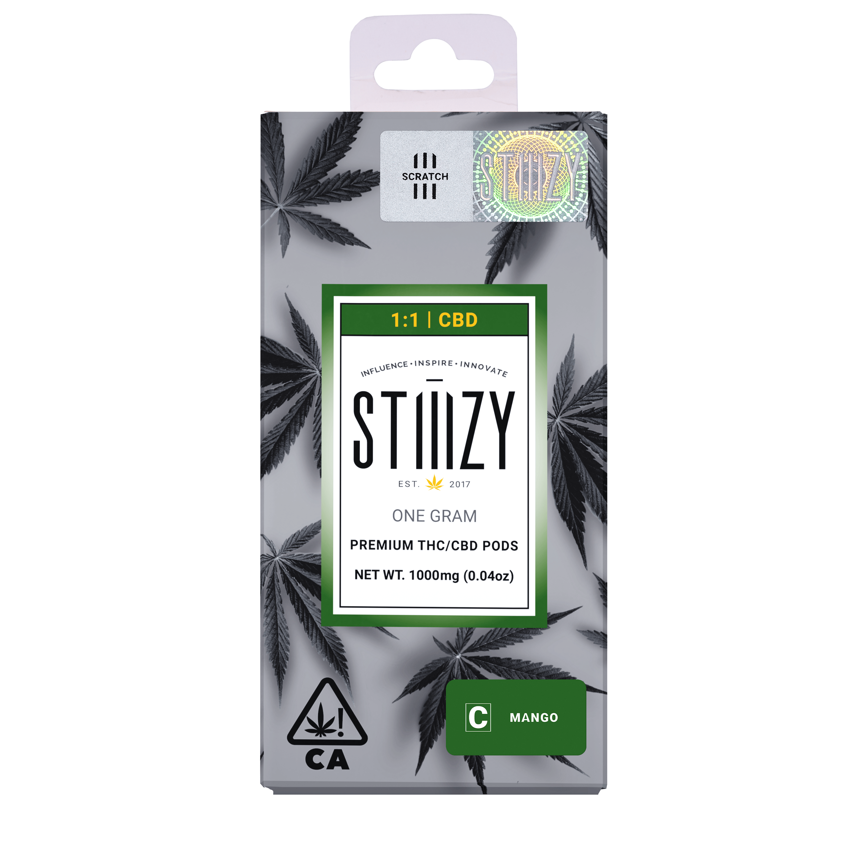 STIIIZY - Vape Cartridge - MANGO 1G 1:1 (CBD/THC) Original Pod - STIIIZY - 1