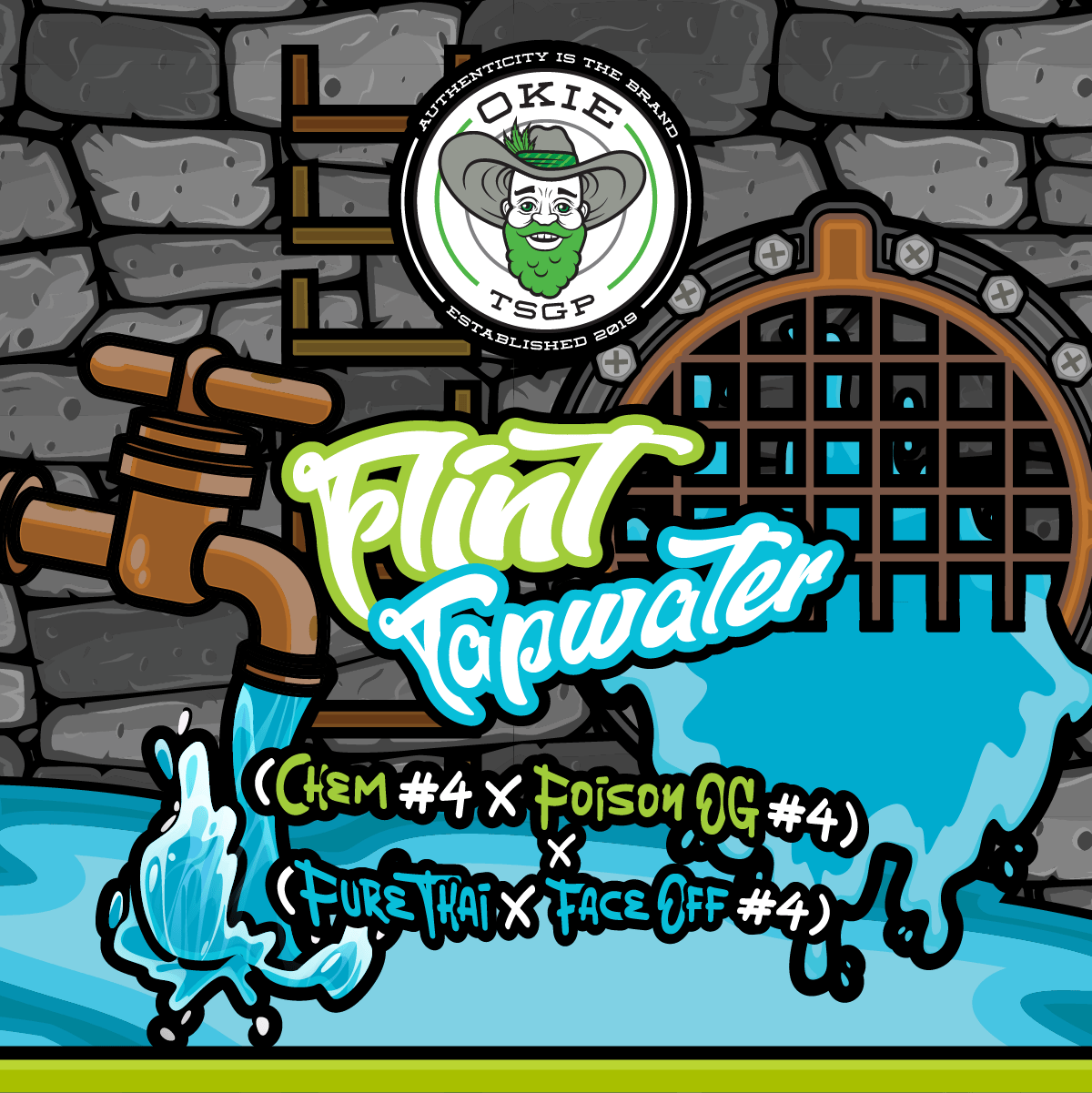 Okie TSGP - Flint Tapwater - Disposable Live Rosin Cart - 0.5g - 1