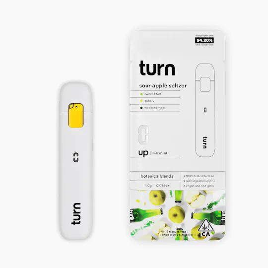 turn - Sour Apple Seltzer | Botanica Blends | AIO | Sativa-Hybrid - 1