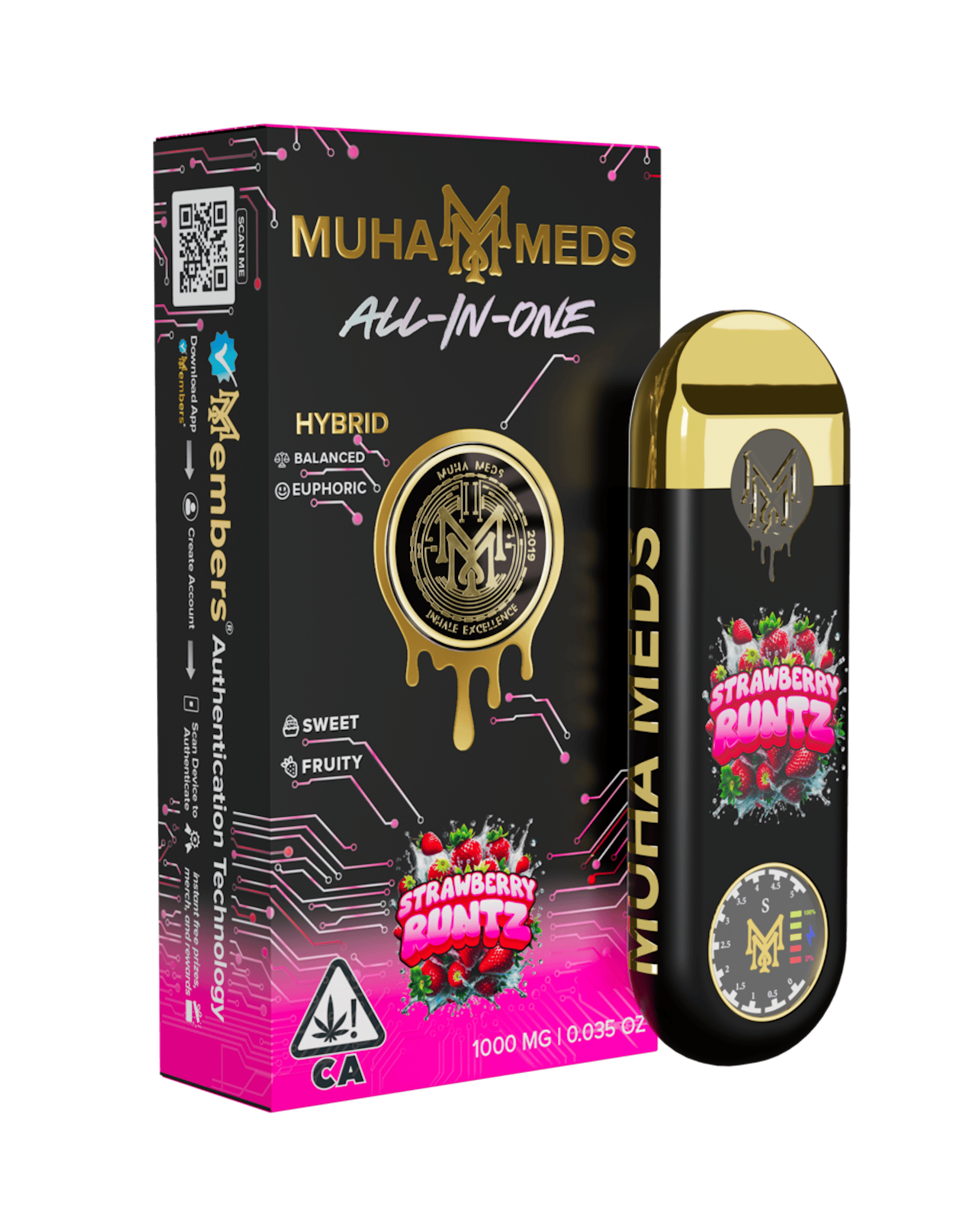 Muha Meds - Muha Meds | Strawberry Runtz | Disposable | 1g - 1