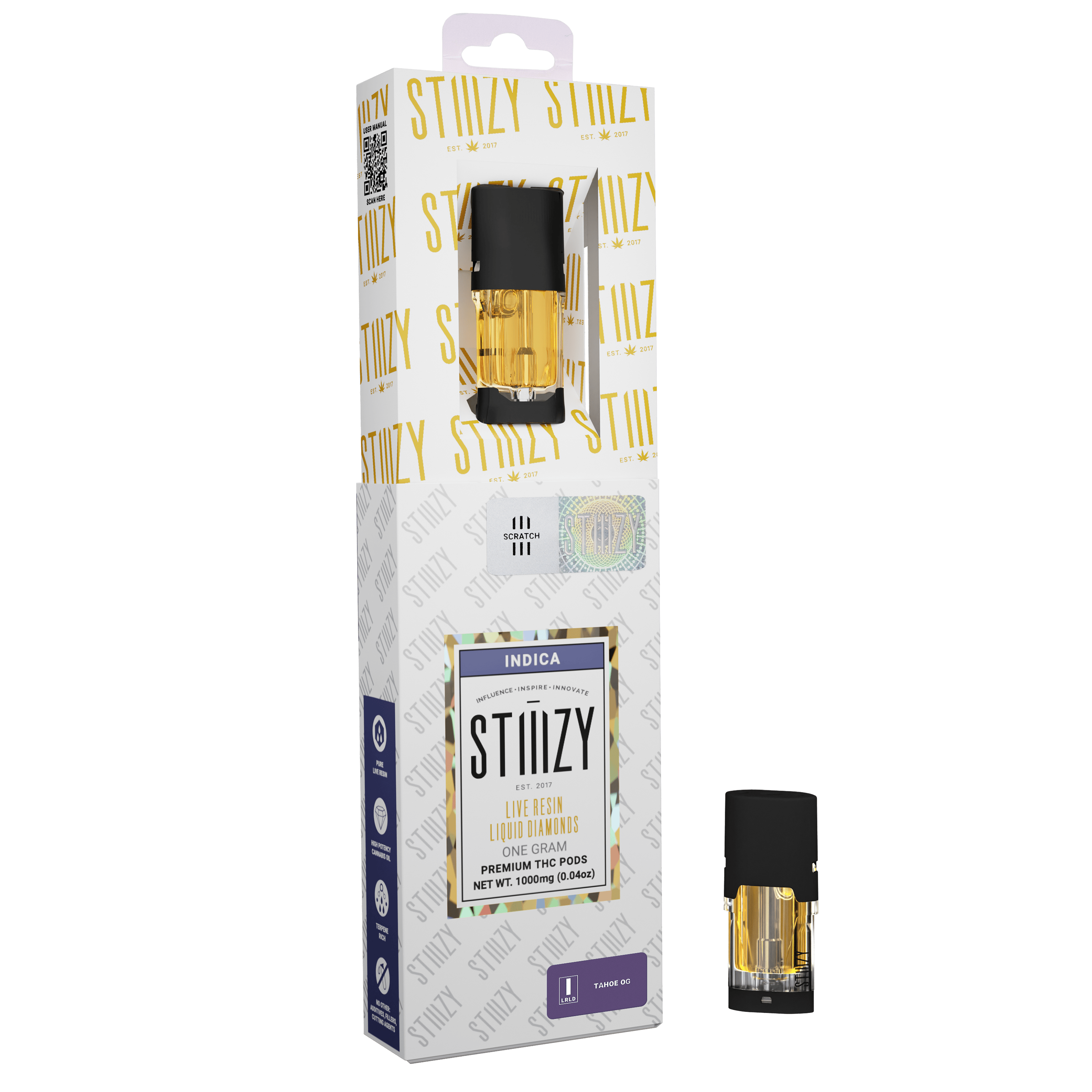 STIIIZY - Vape Cartridge - TAHOE OG 1G Live Resin Liquid Diamonds Pod - STIIIZY - 1