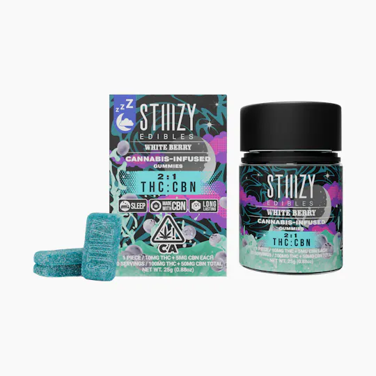 STIIIZY - - WHITE BERRY - Gummies 2:1 THC:CBN Edibles - 1