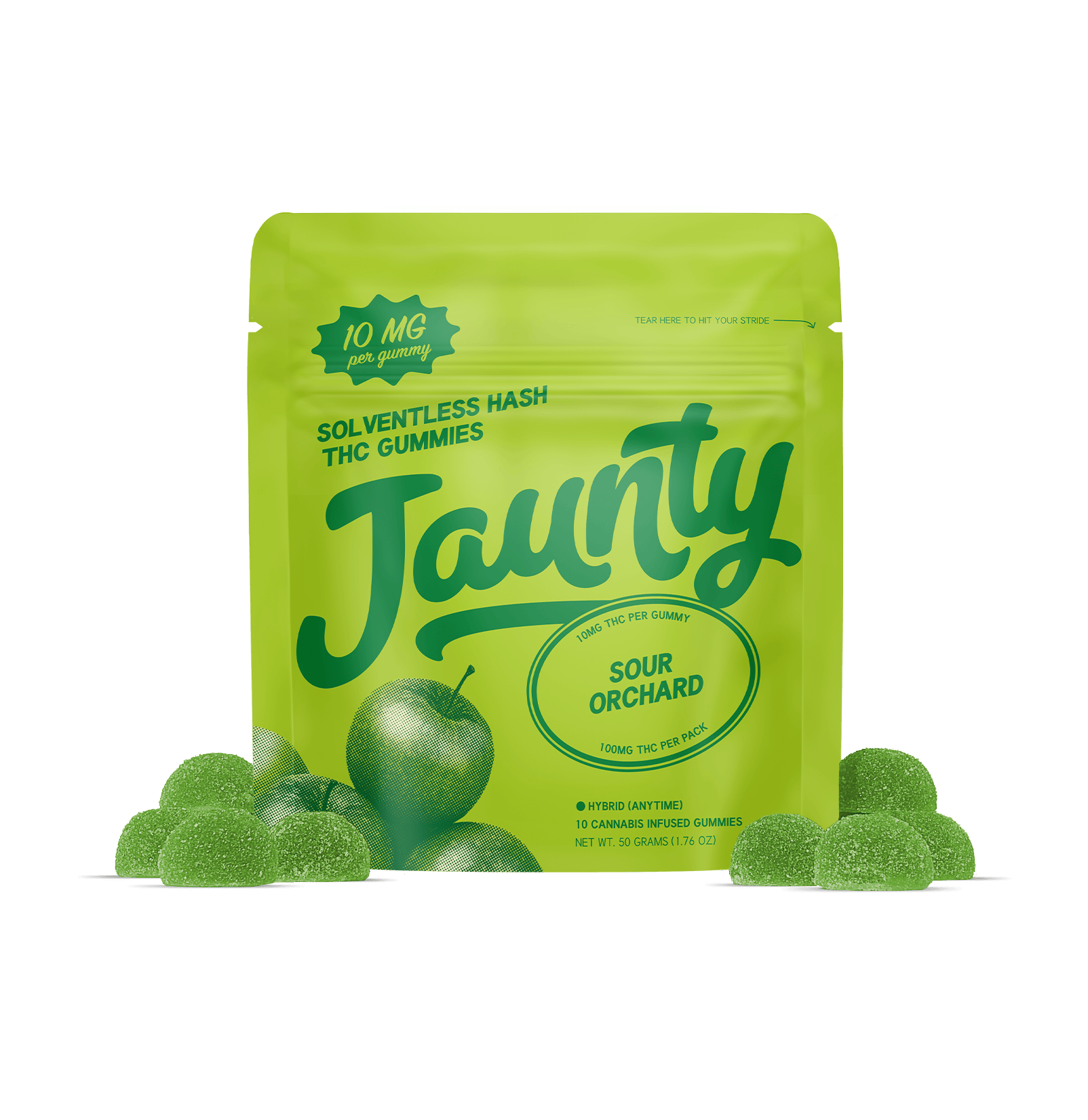Jaunty - Sour Orchard Hash Infused | 100mg | 10ct | 10mg/ea - 1