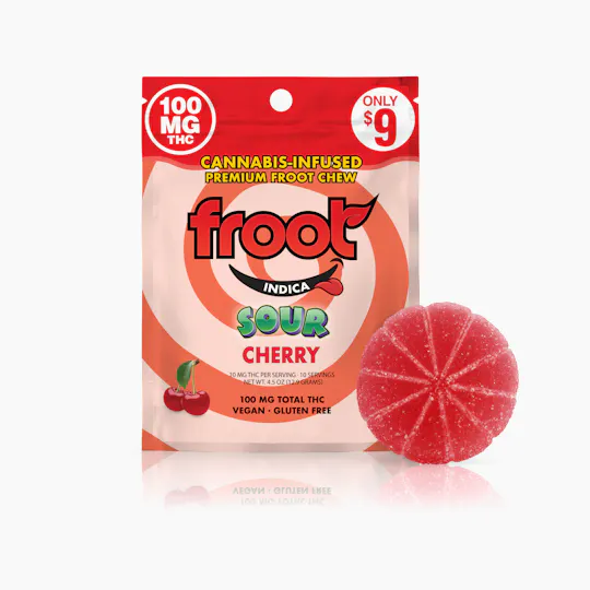 Froot - Froot | Sour Cherry Gummy | 100mg | Single Cut-to-dose - 1