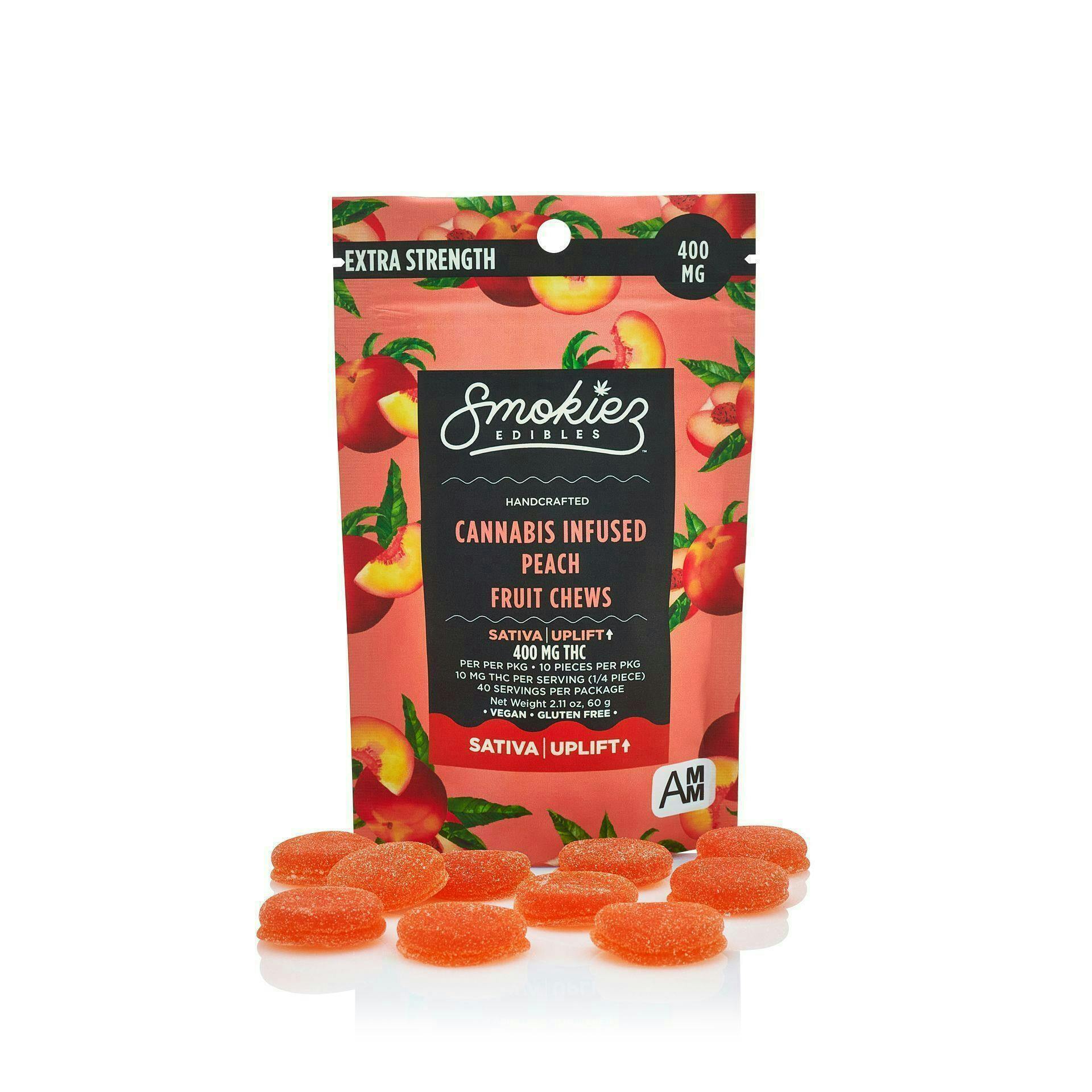 Smokiez Edibles - Peach Gummies | 400mg | 10ct | 40mg/ea - 1