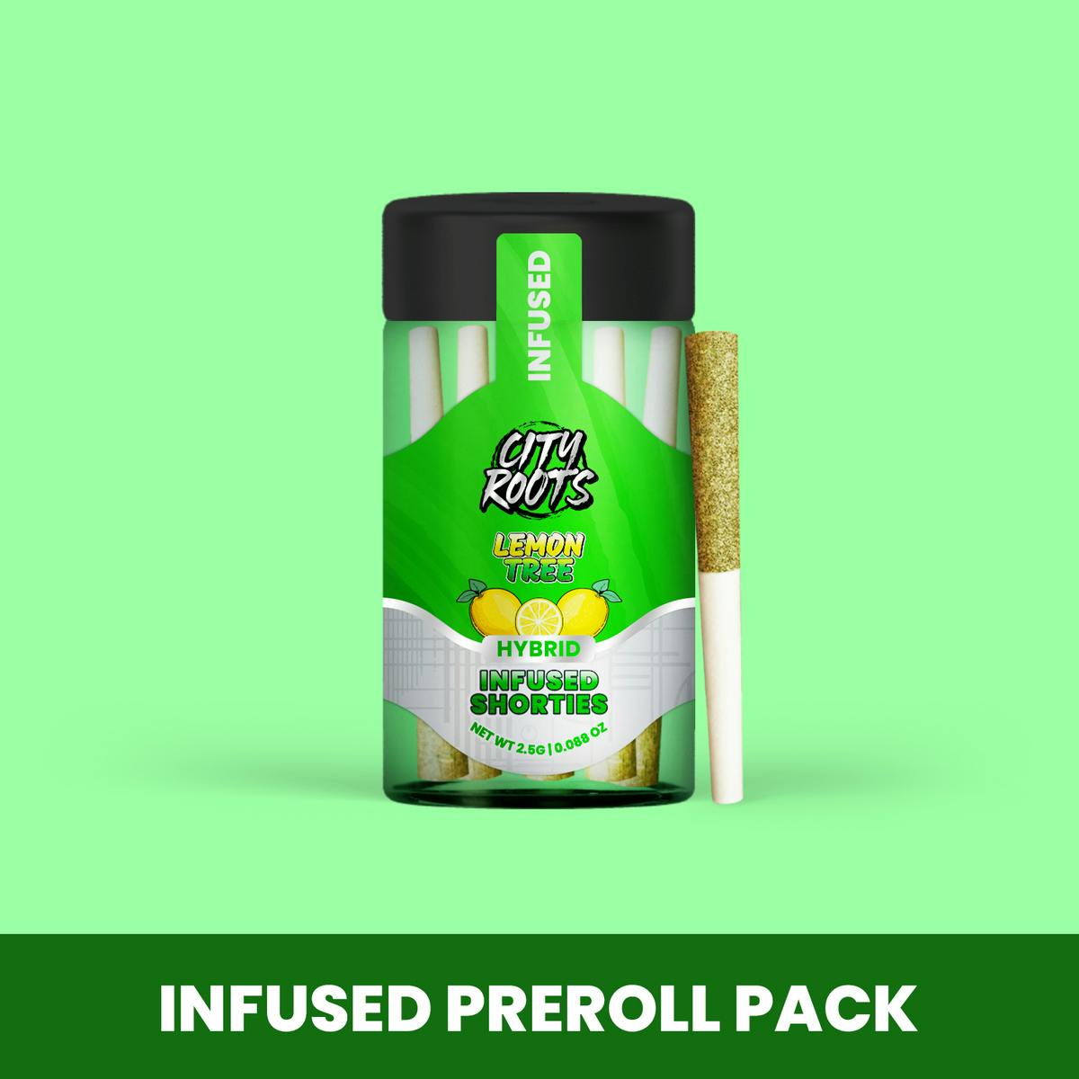 City Roots - Lemon Tree (Hybrid) 5pk Infused Shorties Prerolls 2.5g - 1