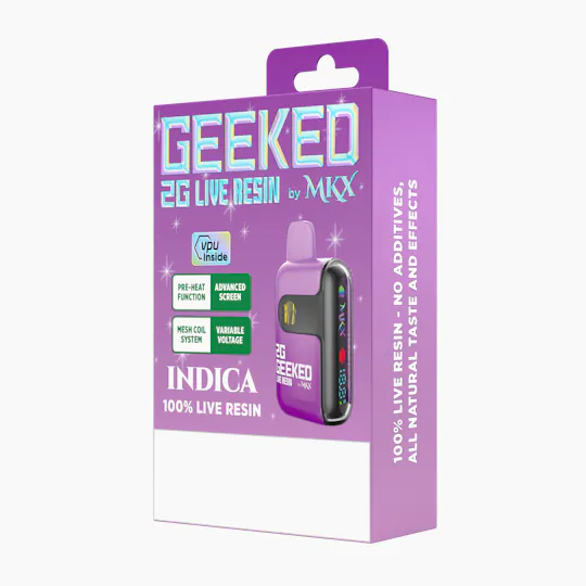 MKX Oil Co - Geeked By MKX - 2g Live Resin Disposable - Blue Glue - Indica - 1