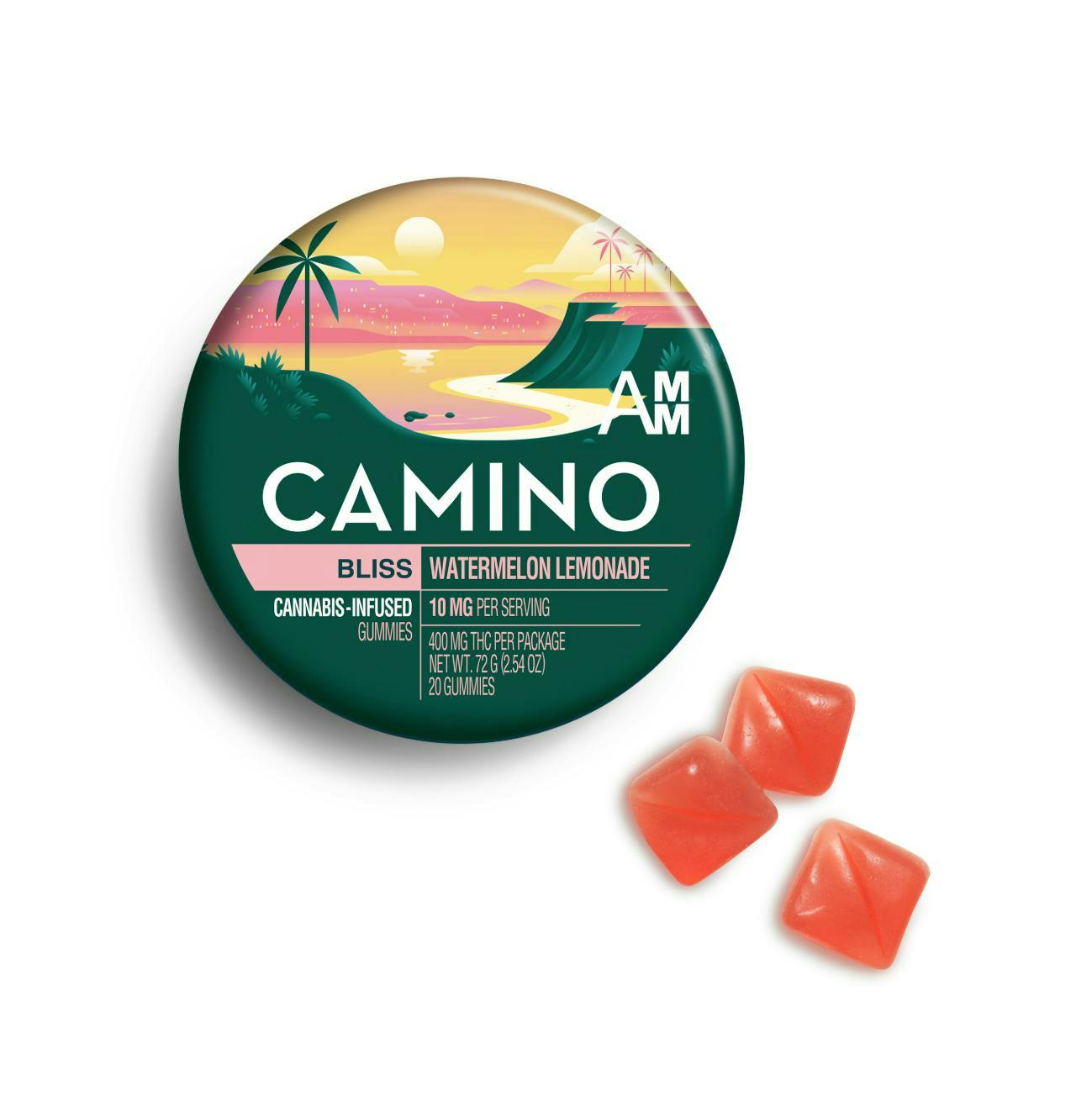 Camino - Bliss | Watermelon Lemonade Gummies | 400mg | 20ct | 20mg/ea - 1