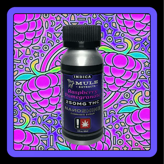 Mule Extracts - Raspberry Pomegranate Nanoshine | Infused Syrup | 250mg | 60ml - 1