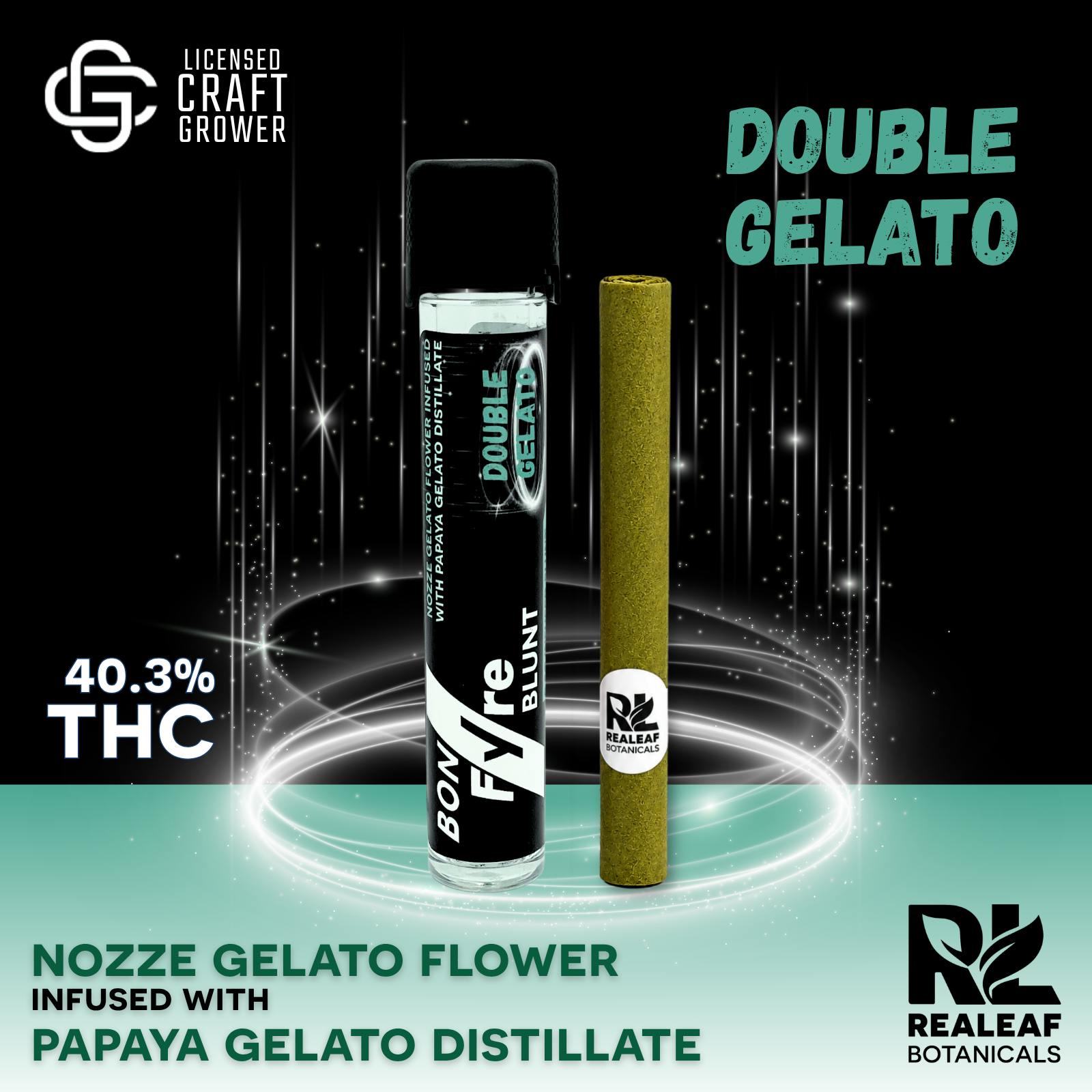 Realeaf Botanicals - Bon Fyre Infused Double Gelato Blunt 2.5g - 1
