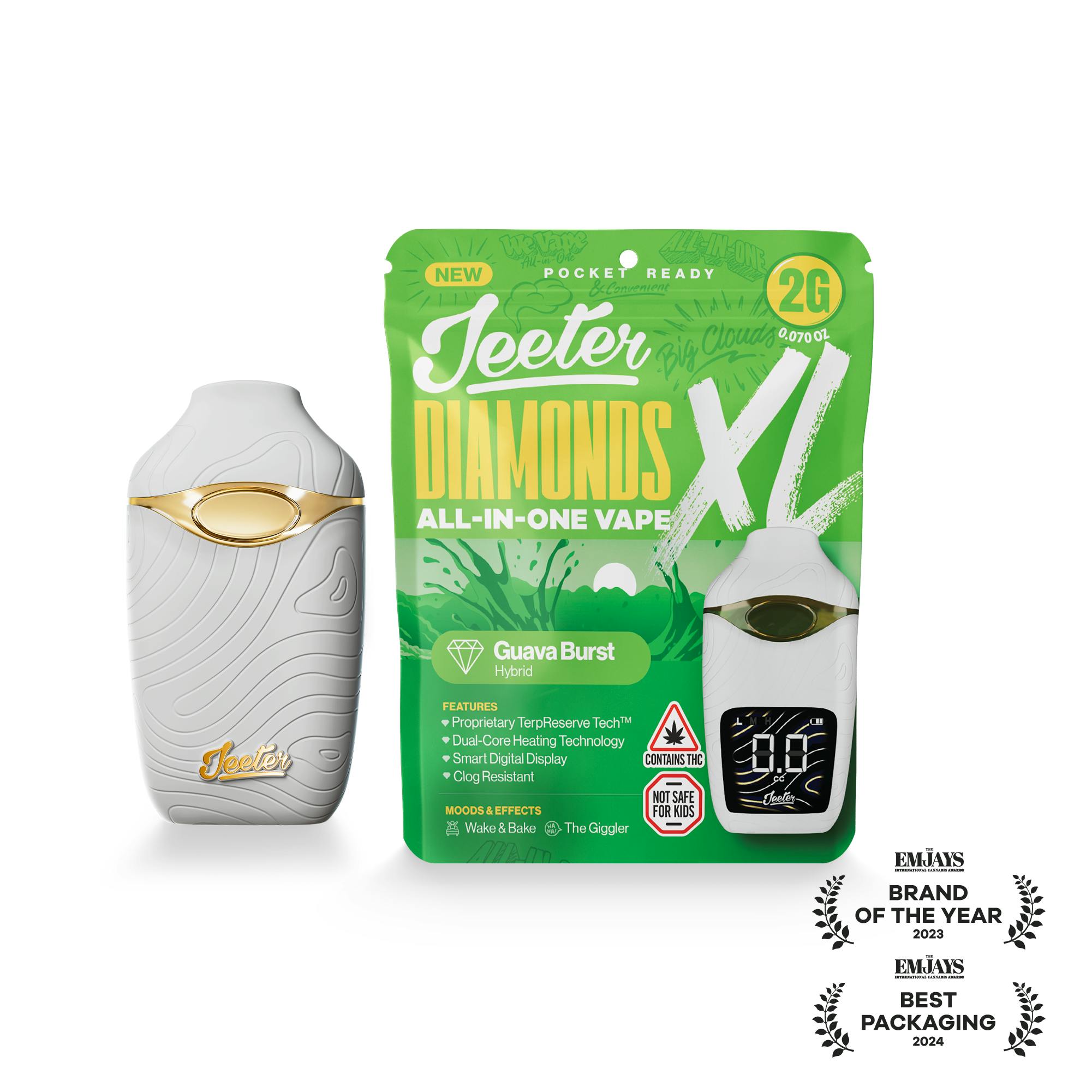 Jeeter - Jeeter | Guava Burst | Diamonds XL 2G All-In-One Vape - 1