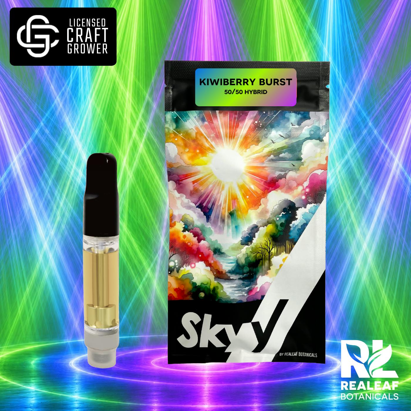 Realeaf Botanicals - Kiwiberry Burst Vape Cartridge 1g - 1