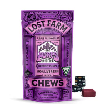 Lost Farm - Purple Passionfruit 'Detroit Purps' Chews | 200mg | 10ct | 20mg/ea - 1