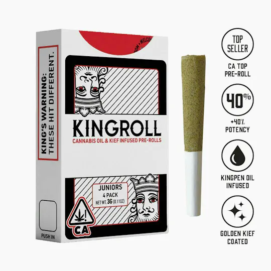 Kingroll - Wedding Cake x Strawberry Fields | Infused Joints | 0.75g each | 4pk - 1