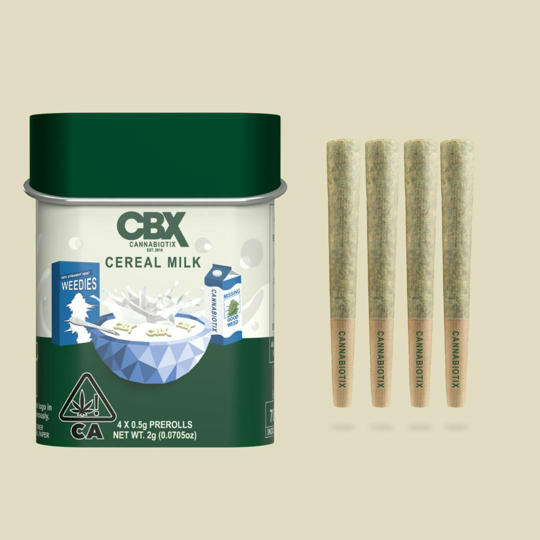 CBX: Cannabiotix - Cannabiotix | Cereal Milk | Mini Joints | 0.5g each | 4pk - 1