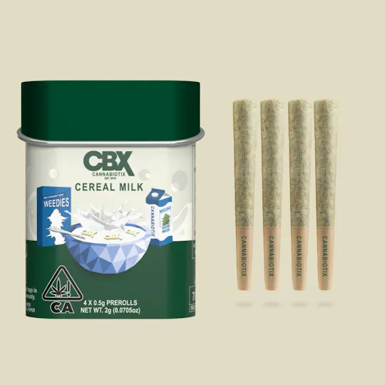 CBX: Cannabiotix - Cannabiotix | Cereal Milk | Mini Joints | 0.5g each | 4pk - 1