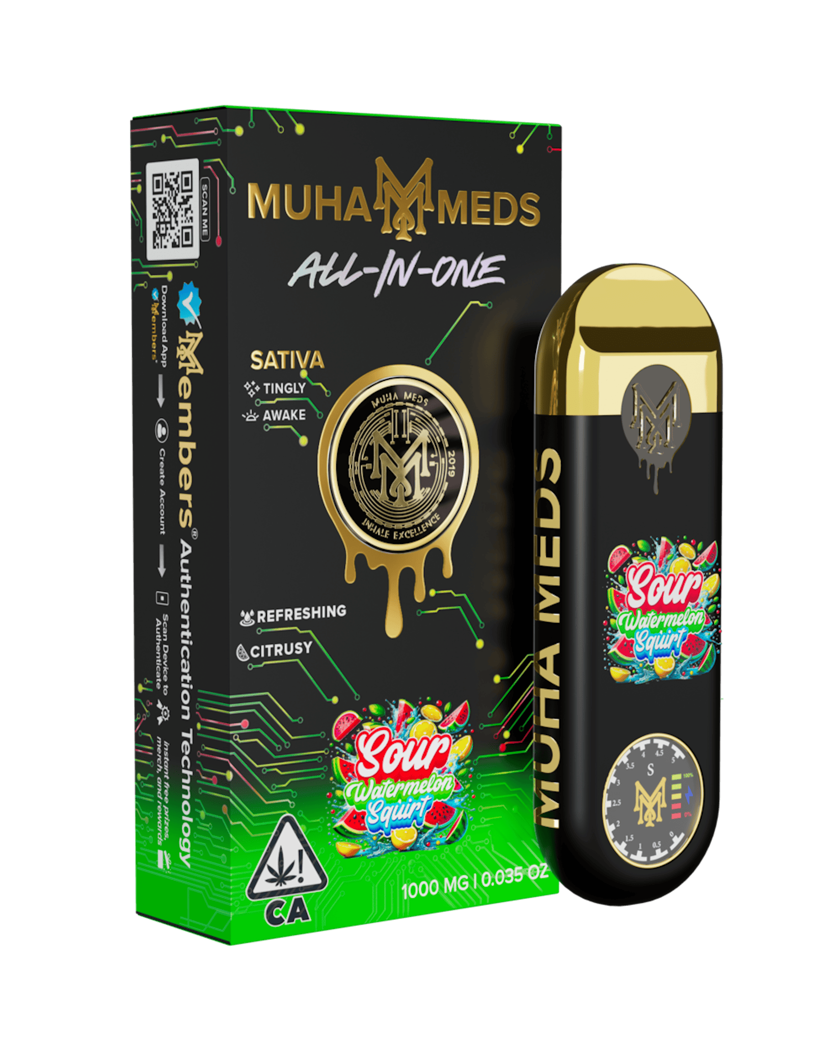 Muha Meds - Muha Meds | Sour Watermelon Squirt | Disposable | 1g - 1