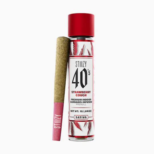 STIIIZY - - STRAWBERRY COUGH - 1G 40's Infused Preroll - 1