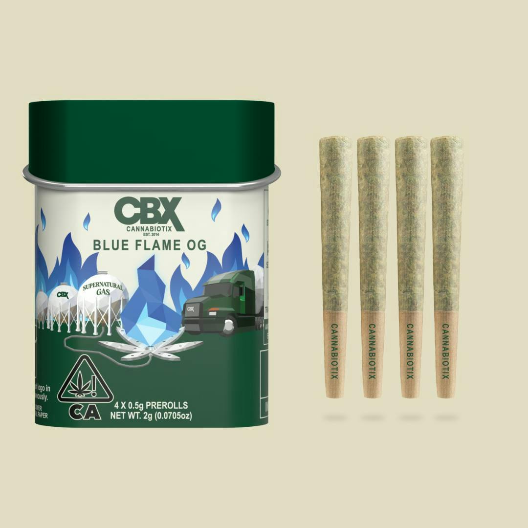 CBX: Cannabiotix - Cannabiotix | Blue Flame OG | Mini Joints | 0.5g each | 4pk - 1
