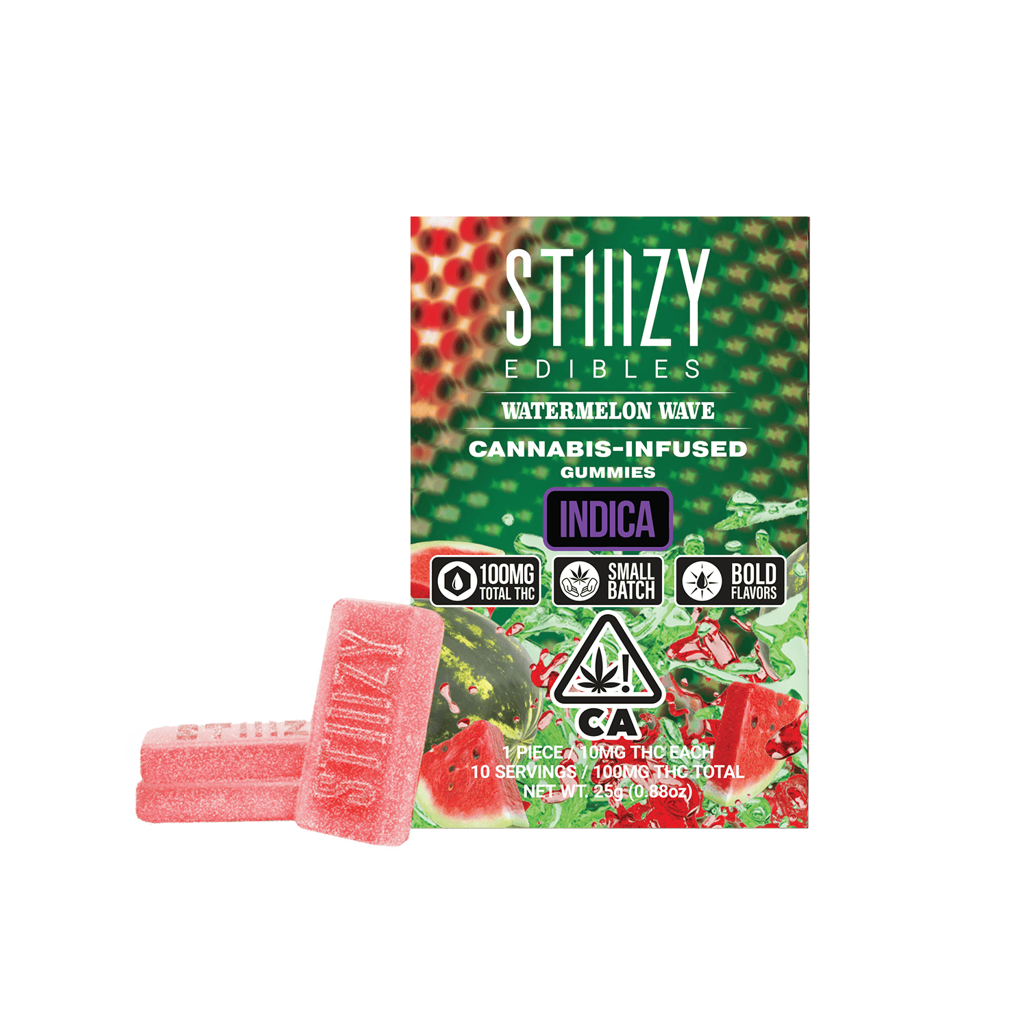 STIIIZY - - WATERMELON WAVE - Gummies 100mg THC Edibles - 1