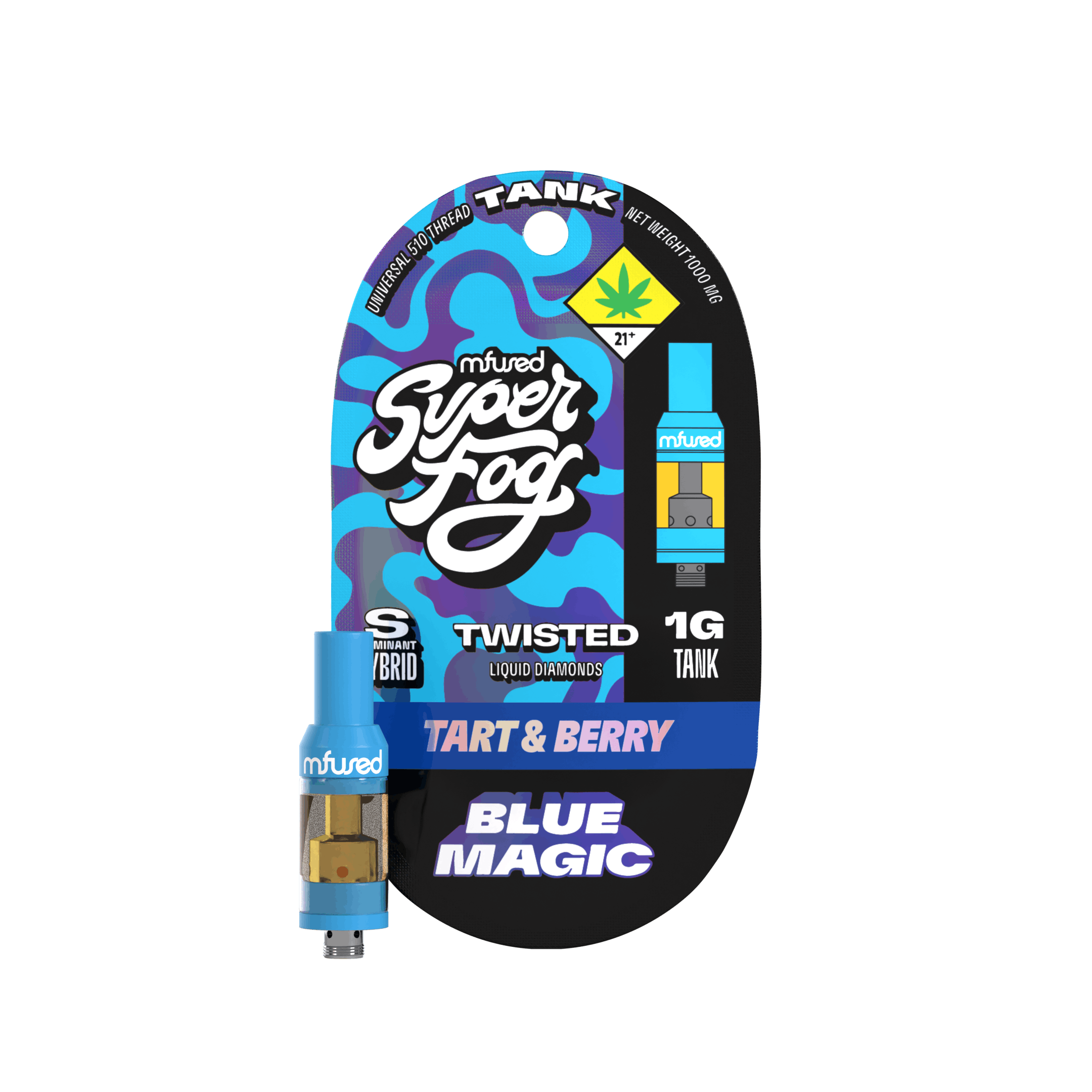 Super Fog by MFused - Blue Magic | TWISTED Liquid Diamonds Tank Cartridge | 1g - 1
