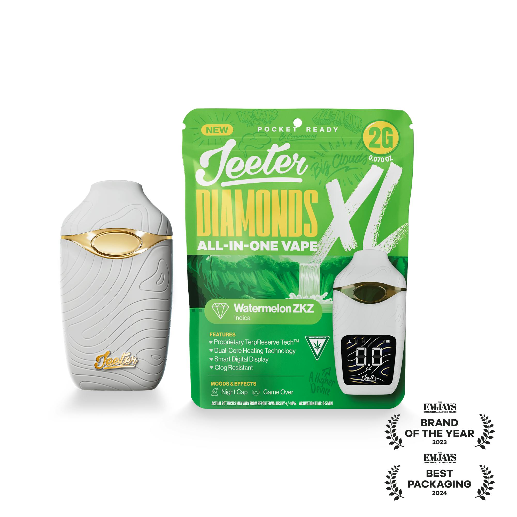 Jeeter - Jeeter | Watermelon ZKZ | Diamonds XL 2G All-In-One Vape - 1
