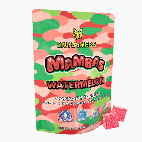 Muha Meds - Muha Meds | Watermelon Gummies | 200mg | 5ct | 40mg/ea - 1