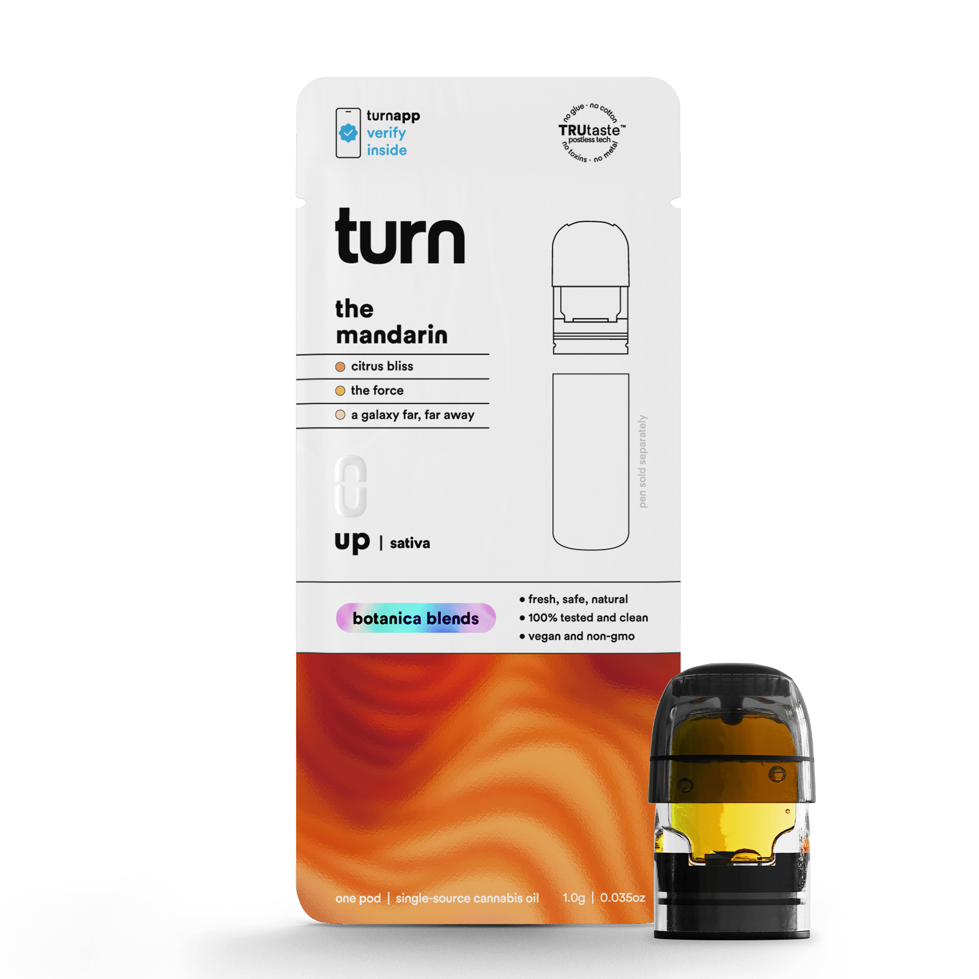 turn - The Mandarin | Botanica Blends | Sativa | Pod | 1g - 1