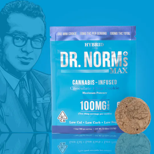 Dr. Norm's - Chocolate Chip 100mg MAX Cookie - HYBRID - 1