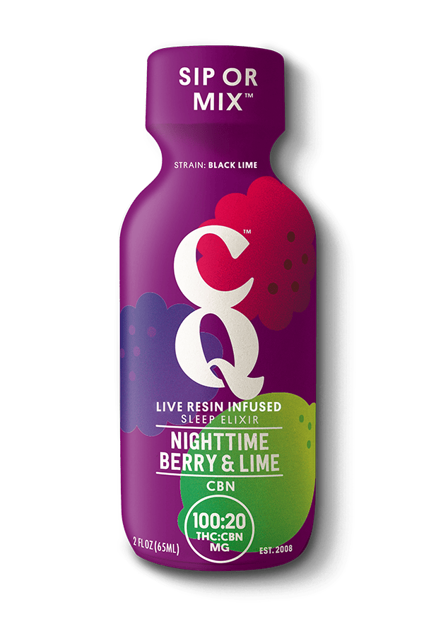 CQ Drinks - NIGHTTIME BERRY & LIME shot w/ CBN and LIVE RESIN (STRAIN: BLACK LIME) - 1