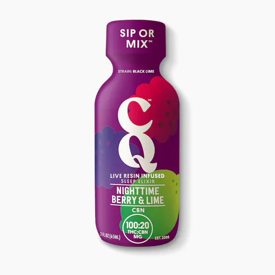 CQ Drinks - NIGHTTIME BERRY & LIME shot w/ CBN and LIVE RESIN (STRAIN: BLACK LIME) - 1