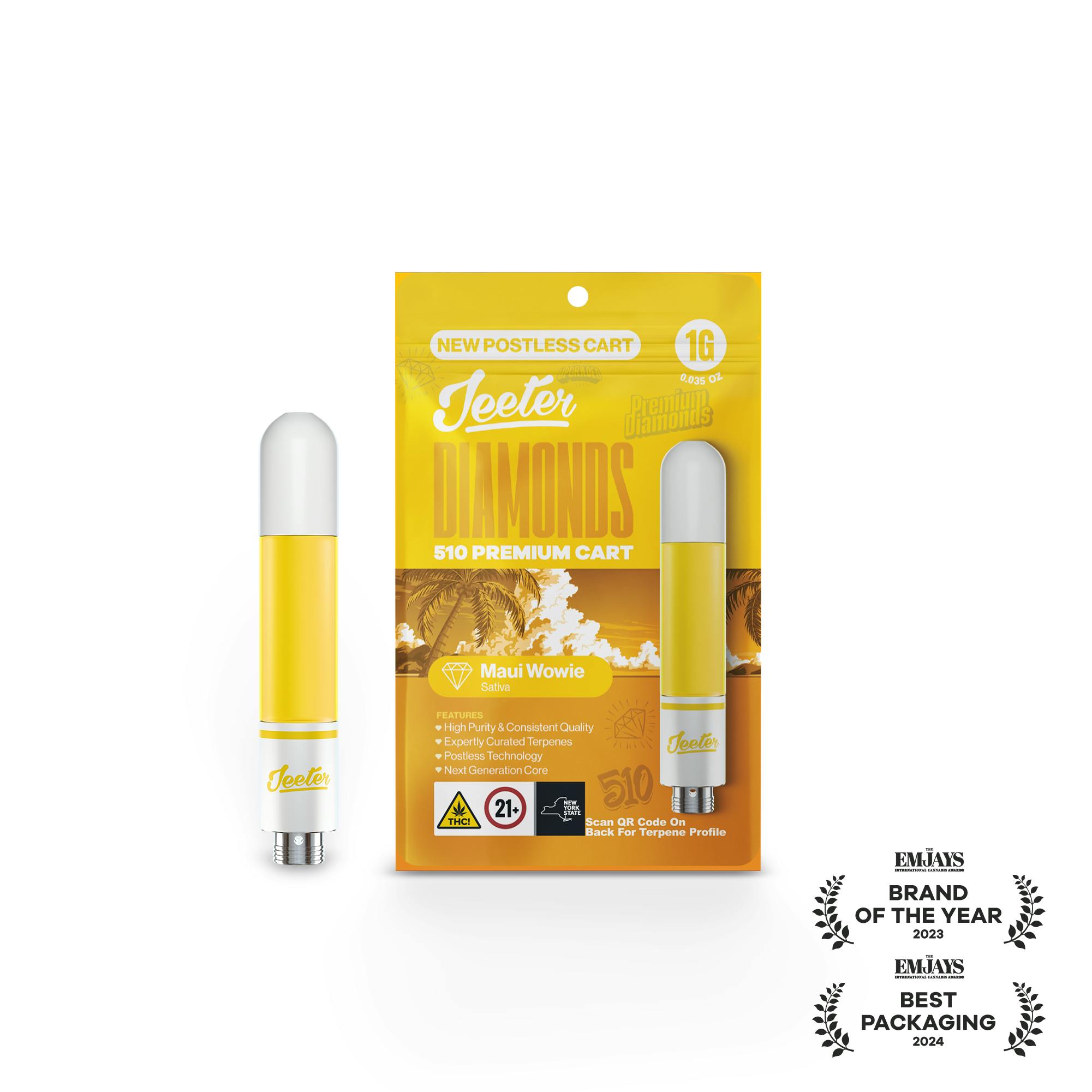 Jeeter - Jeeter | Maui Wowie | Diamonds 510 Premium Cartridge | 1g - 1