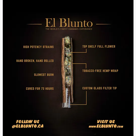 El Blunto by Albert Einstone's - El Bluntito FlavorCore - Jack Frost - Hash Infused - 3pk x .85g - 1