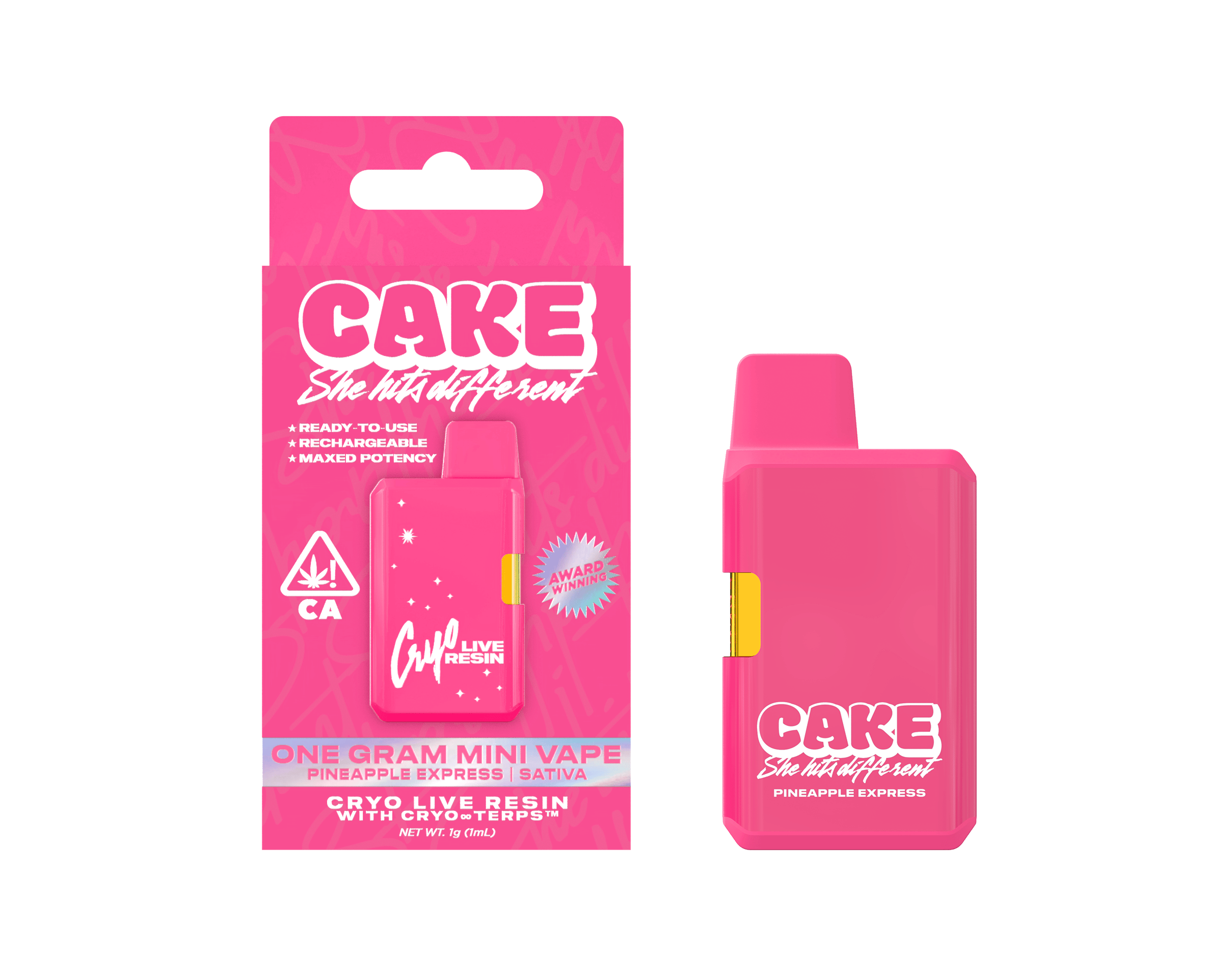 CAKE she hits different - Pineapple Express | Live Resin Disposable | 1g - 1