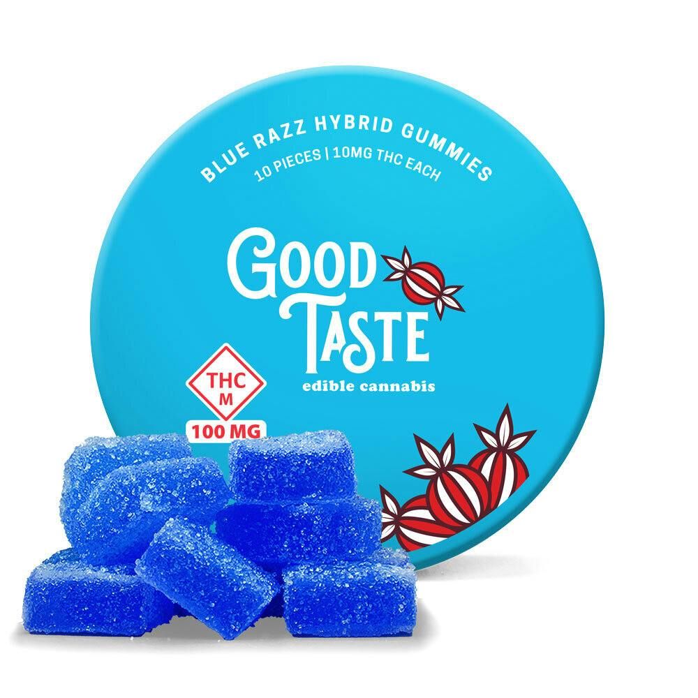 Good Taste Edibles - Blue Razzberry Hybrid 100mg - Good Taste Edible Gummy - 1