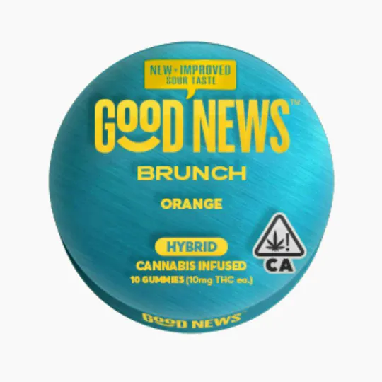 Good News - Brunch Orange Sour Gummies | 100mg | 10ct | 10mg/ea - 1