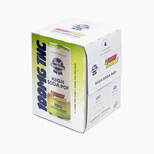 Pabst (PBR) - PABST | PBR Cannabis Infused High Soda Pop - Cherry Limeade | 25mg | 4 pack - 1